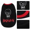 Black Polyester Skull Printing Cool Costume Pet Halloween Funny Vest Clothing Clothes for Dogs Cats