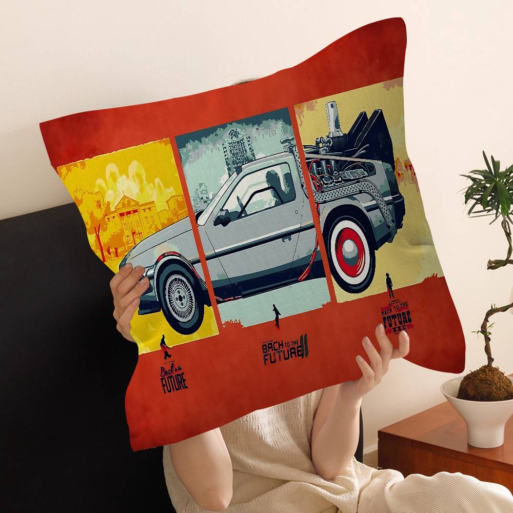 B-Back To The Future Personalized Pillow Cover Kids Bedroom Wild Party Decor Pillowcase Kid Birthday Shower Gift