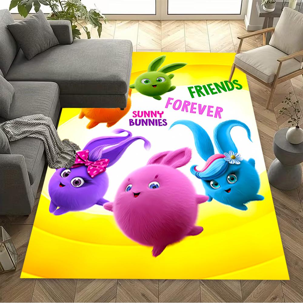 Sunny Bunnies Forever Friends Carpet Design for Hallway Playrooms Bedrooms Game Room Antislip Carpet Office home decor Perfect Gift for Women/Men