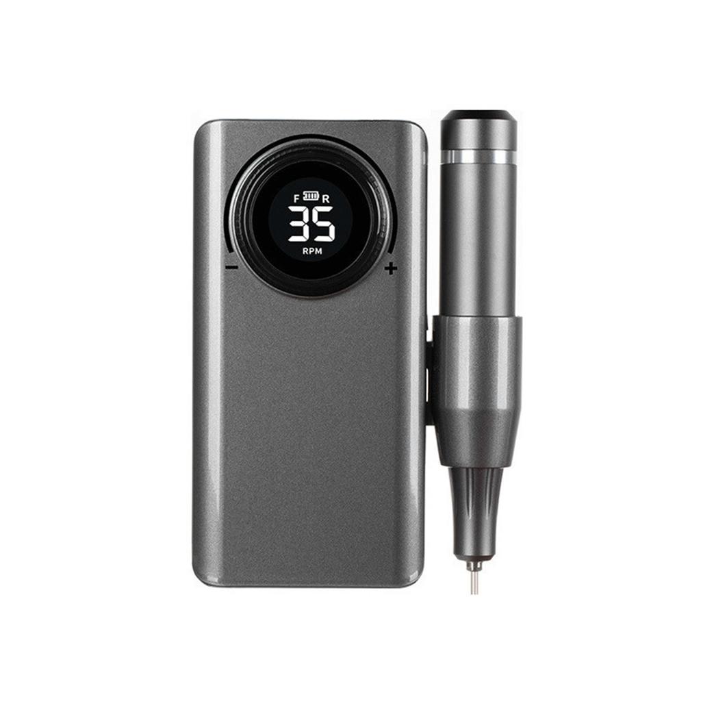 Nail Drill Kit Portable LCD Display Electric Multifunctional Nail File Drill Power Bank for