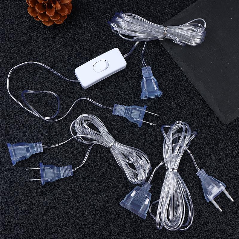 3M/5M Eu Us Plug Extender Wire Light String Extension Cable Standard Power Extension Cord For Christmas Led String Light