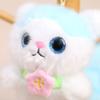 Mini Size Cat Plush Keychain Soft Fluffy Kitten Plush Keychain  Bedroom Decor