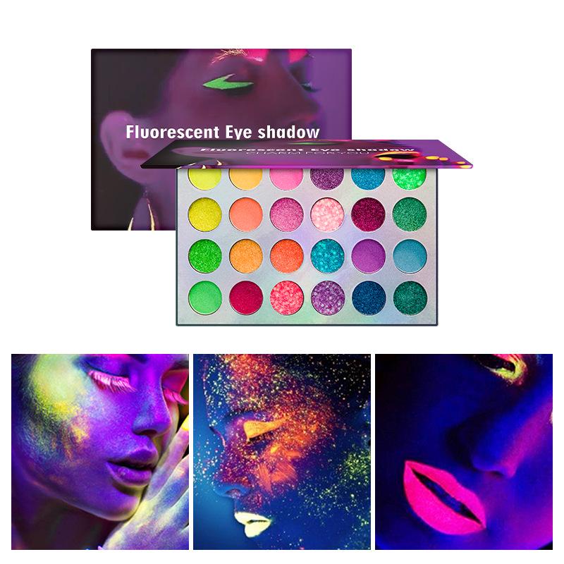 

Luminous 24-Color Eyeshadow Palette: Shimmer, Glitter & Matte for Nightclub Parties