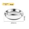 304 Stainless Steel Round Meal Tray for Kindergarten Students and Babies: Compartment Plate for Solid Foods and Dumplings
