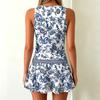 Sleeveless Floral Print Tank Dress with Skirt Lightweight Soft Fabric Summer Casual Style for Women Juniors Teens