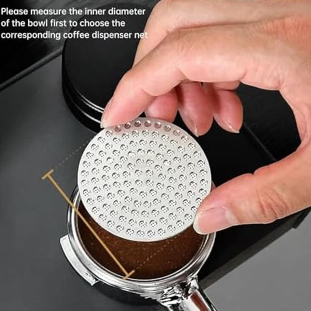 Stainless Steel Replacement Coffee Filter Mesh Puck Screen 51/53/58mm for Espresso Machines to Prevent Water Flow Blockages