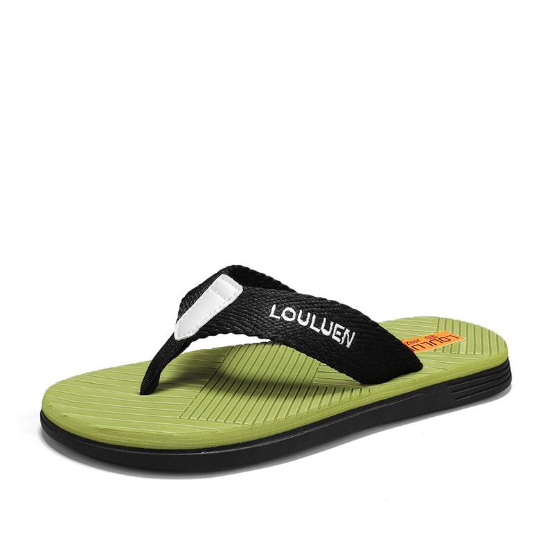 

Flip-flops men s summer wear non-slip and wear-resistant seaside beach shoes new pinch sandals summer casual cool slippers 45