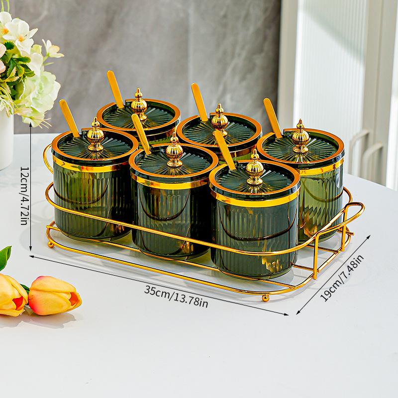 High-value Seasoning Bottle and Jar Household Kitchen Sugar Salt Jar Moisture-proof Seasoning Jar with Spoon Special Spice Box for Chili Oil