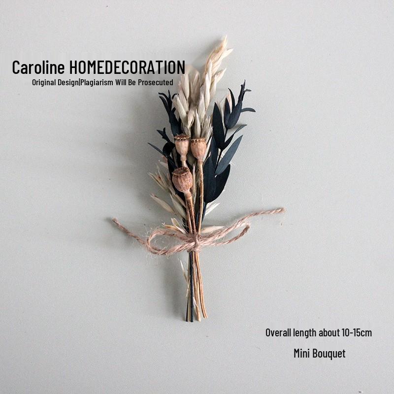 Mini Bouquet of Mixed Natural Dried Flowers: Preserved Gift Box for DIY and Decorations