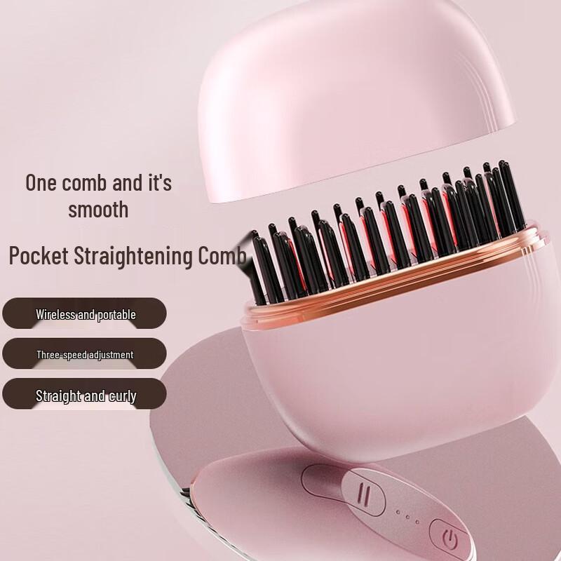 WEZHO Mini Portable Cordless Hair Straightener Comb