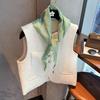 Triangle scarf outside, solid color unilateral small silk scarf, neck protection, sunshade scarf, trendy versatile niche stacked wear, matching silk s