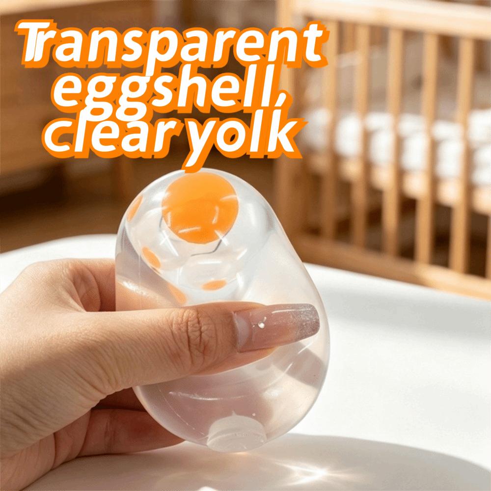 Transparent Yolk Egg Squishy Ball Pinch Toy Simulation Egg Squishy Toy Egg Fidget Toy Adults