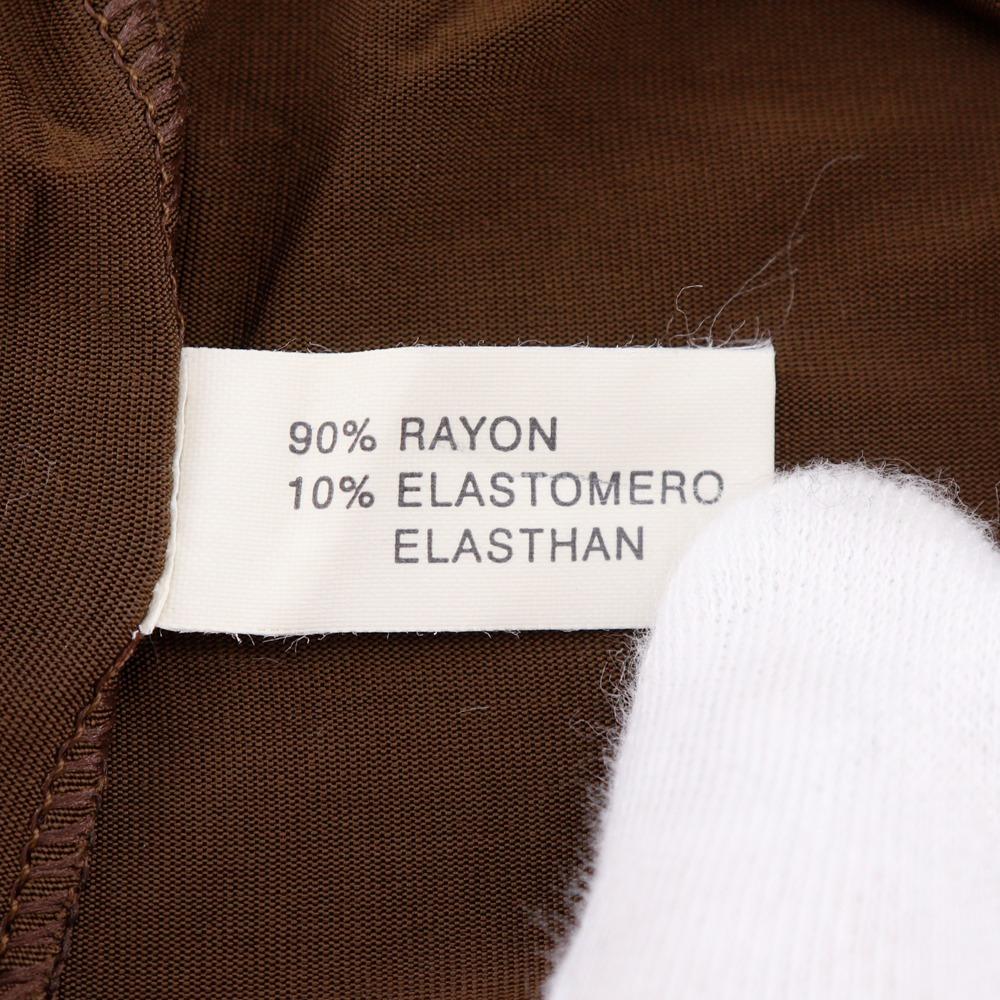 Fendi Logo Short Sleeve T-shirt Pi Pink Brown Rayon Women Used