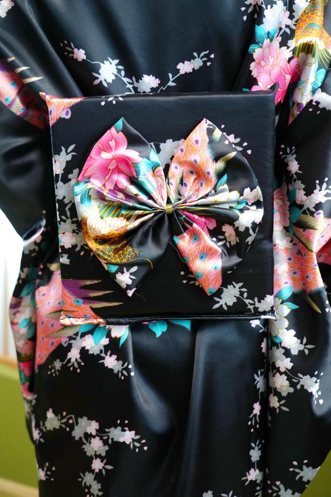 Cosplay Halloween Kimono Black Peacock Black [Clear Stone] Women's Women's