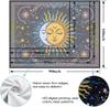 Boho Sun and Moon Tapestry, Colorful Celestial Starry Sky Mandala Print Wall Hanging for Bedroom Living Room Dorm Decor