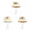 Cartoon Dinosaur Children Fisherman Hat Windproof Baby Capybara Sun Cap Kids Bucket Hat  Toddler