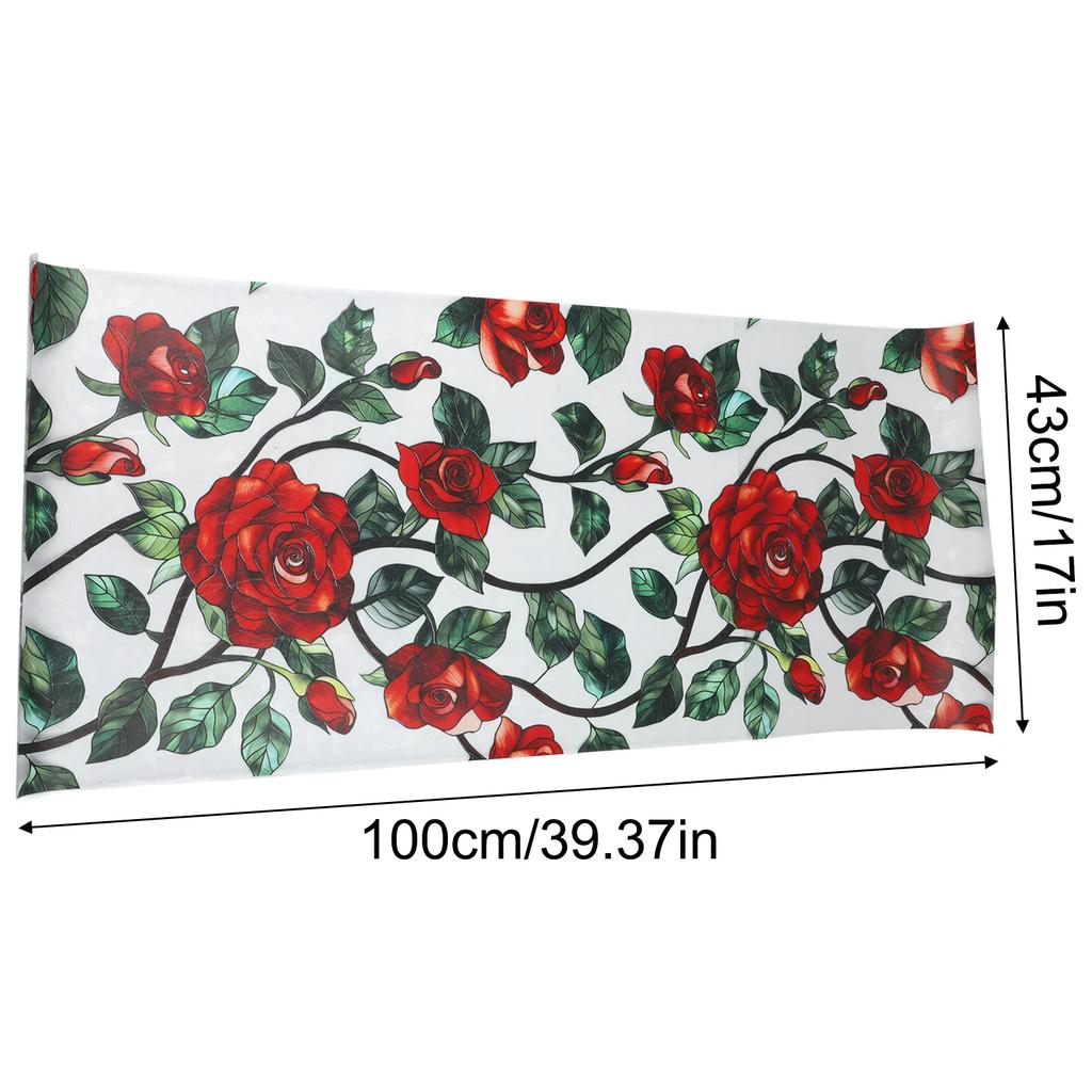 For Bathrooms Floral PVC Film Double-sided Window Sticker Creative Crafting 43*100cm Crafting Film Energy Conservation