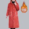 Women's Winter Warm Cotton Coat and Over-the-Knee Casual Robe