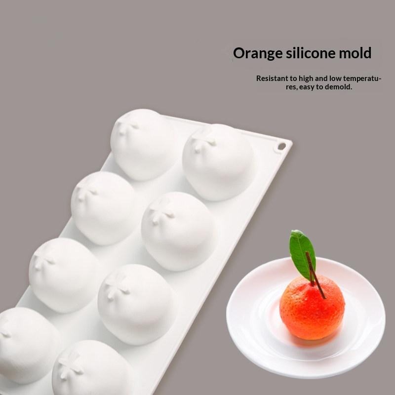 Durable Silicone Orange Fruit Mold Cake and Jelly Pan with Multiple Cavities Reusable Mould for Baking Treats in Any Kitchen