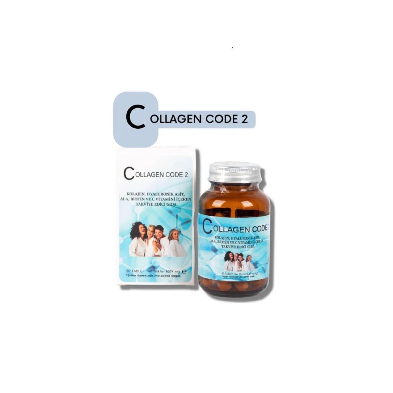 

Collagen Code2 Tip1tip2 Hyaluronic Acid Hyaluronic Acid Hyaluronic Acid 30 Tablets Food Supplement