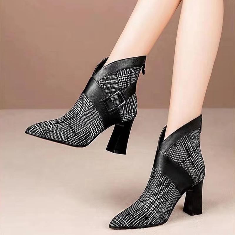 Mujer Moda Damas Elegantes Botines Tacón Alto Puntiagudos Botas con  Cremallera comprar a buen precio — entrega gratuita, reseñas reales con  fotos — Joom