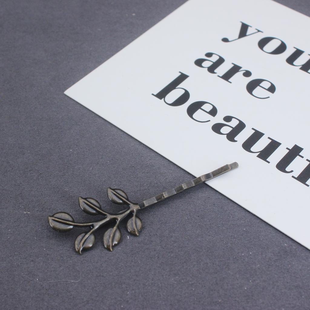 2PCS Metal Vintage Hair Pin Clip for Women/Girl Headwear Gold Color Leave Hairpins Barrettes Styling Hair Accessories Gifts