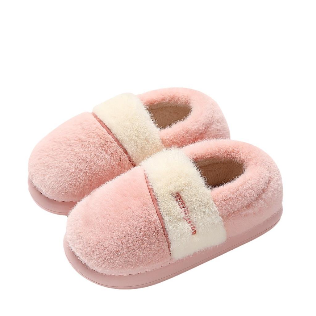 Chaussons en coton à talon sac automne et hiver chaleur intérieure maison antidérapant peluche confinement chaussures en coton antidérapant mise à niveau