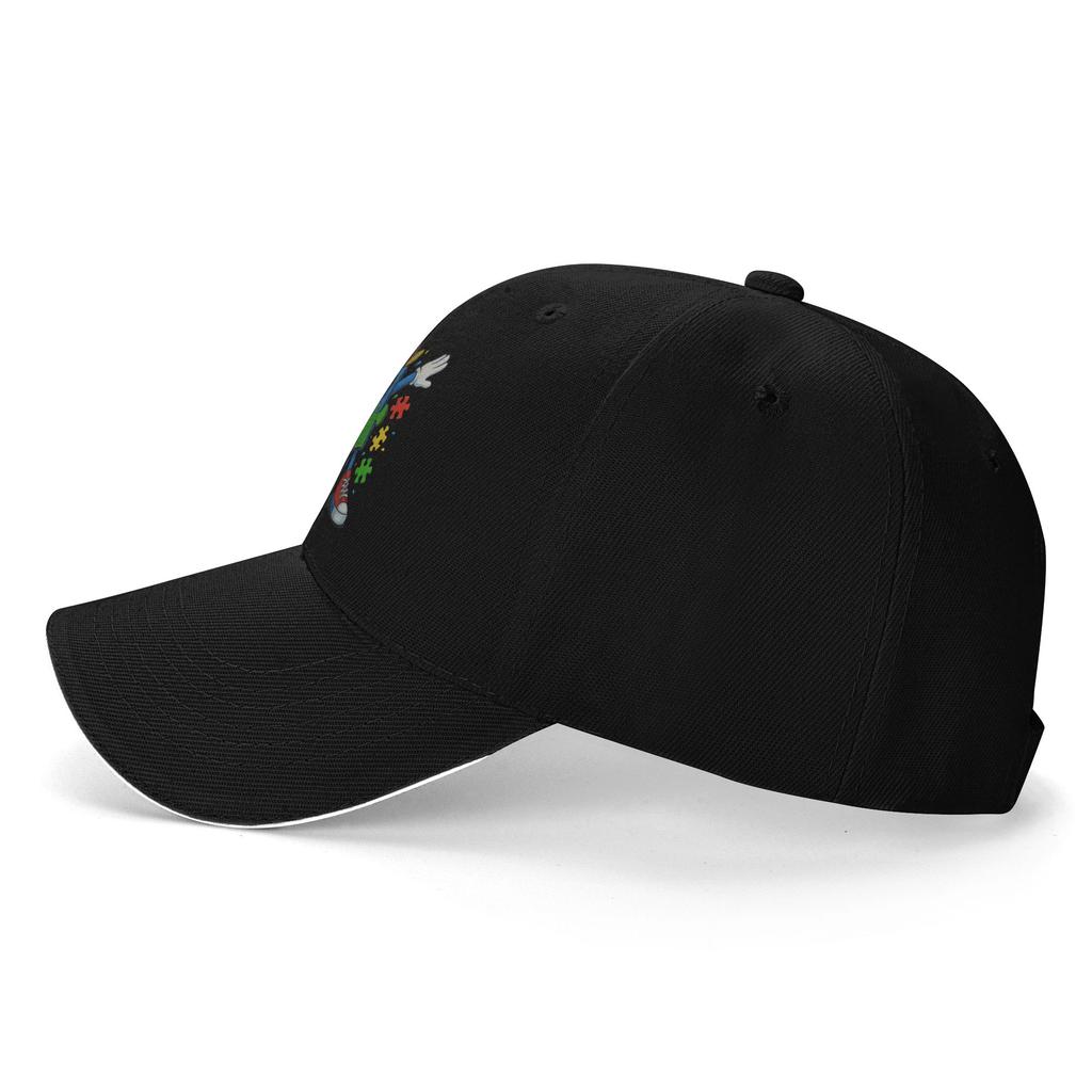 Dabbing Puzzle Autism Awareness Sun Baseball Cap Summer Y2k Cool Trucker Hat For Women Men Outdoor Gym Snapback Cap