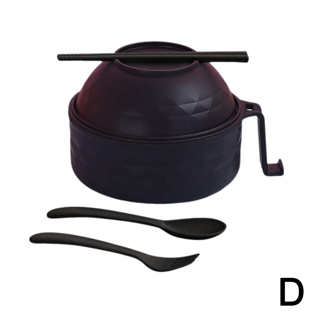 

Instant Noodle Bowl With Tableware Large Capacity Environmentally Friendly Wheat Straw Draining Water Bowl Handle Anti-scalding