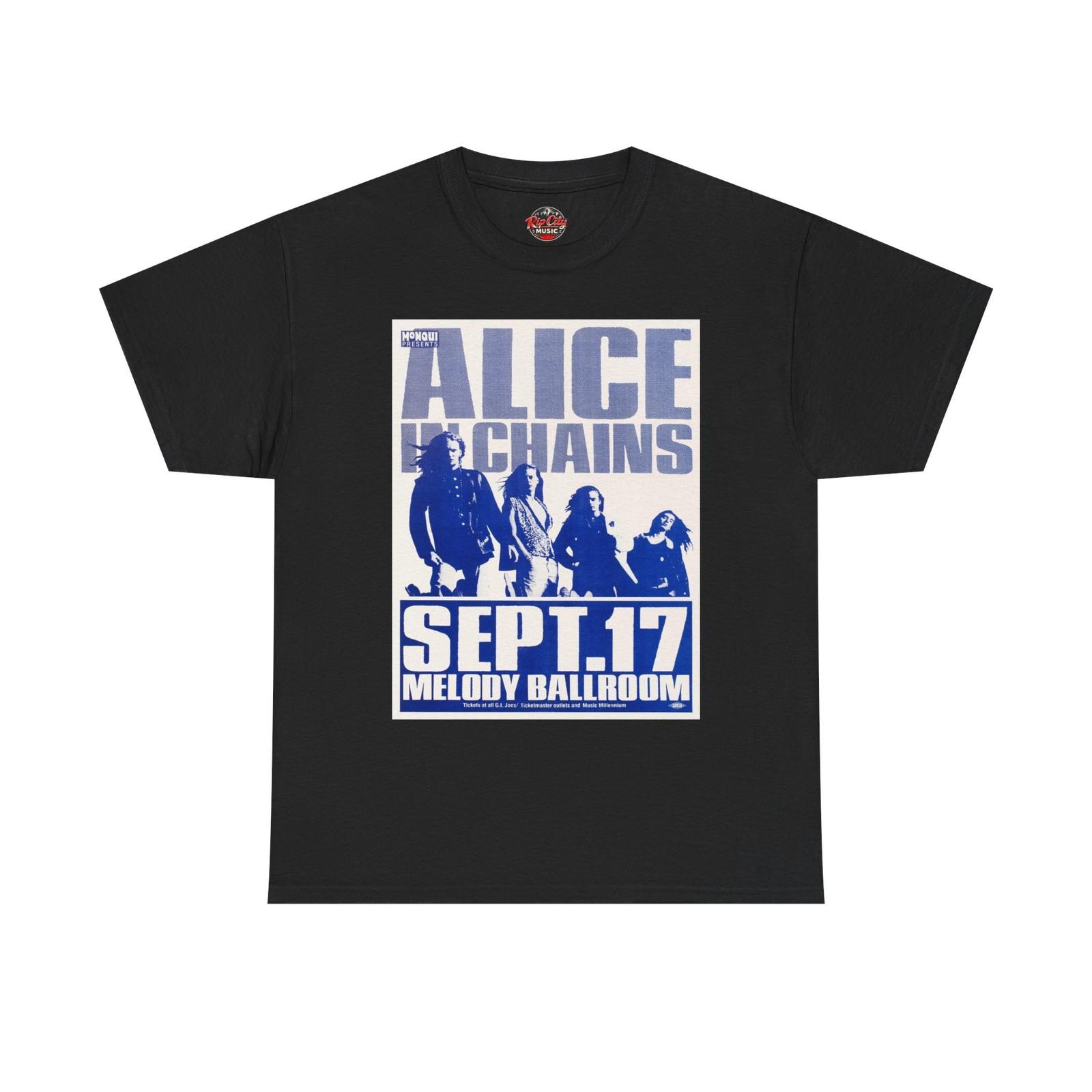 Alice in Chains Sep 17 Melody Ballroom Portland OR Retro Concert Poster T-Shirt XXL