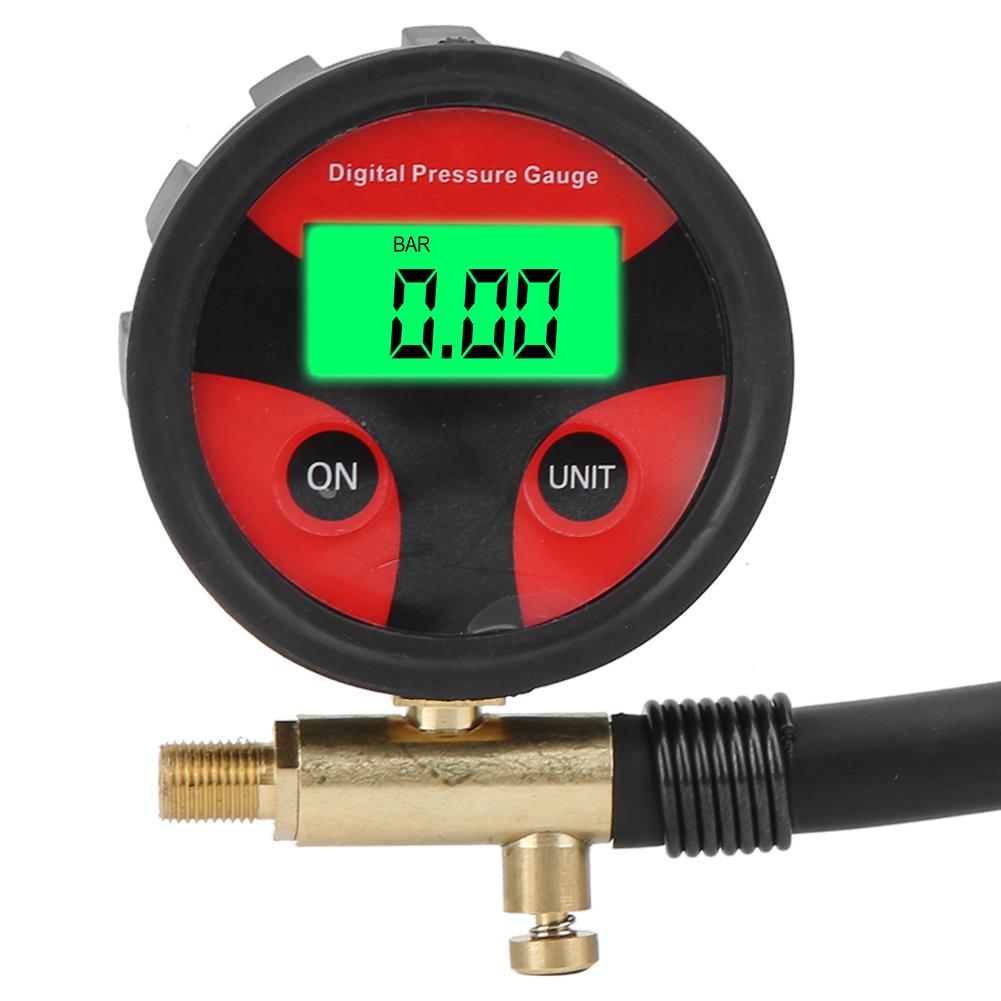 

Автомобільний багатофункціональний РК-цифровий манометр для накачування шин