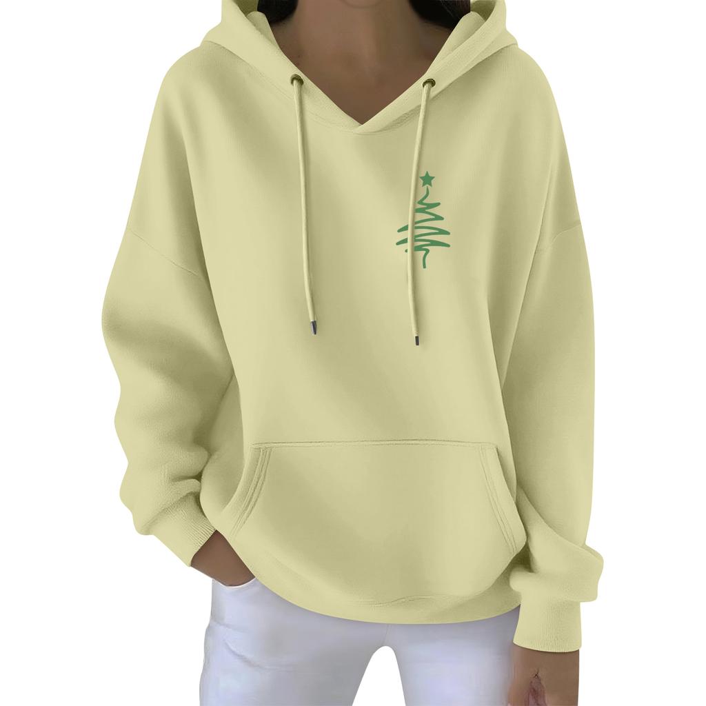 Women's Christmas  Hoodie Funny Cute Christmas Holiday Sweatshirt Pullover