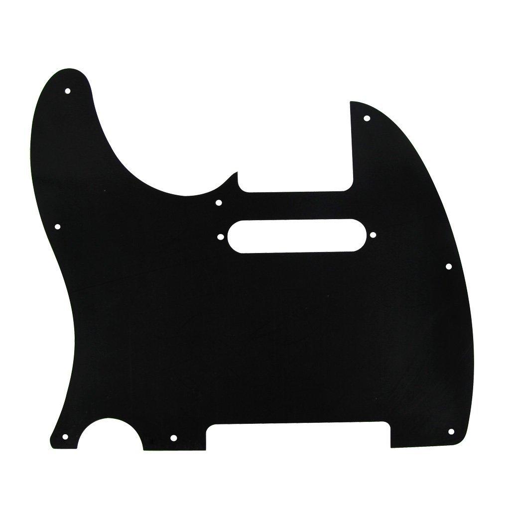 FLEOR 8-Hole Telecaster Pickguard, Screw-Fit USAMX Standard Telecaster Pickguard Replacement, 4-Ply Black Pearl