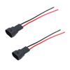 2Pcs Socket Wires Male Adapter Bulb Copper Wiring Harness 12V for LED Headlight Fog Lamps