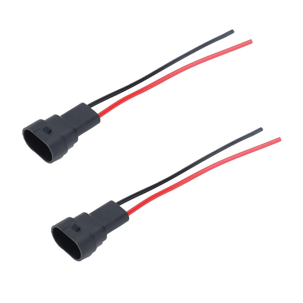 2Pcs Socket Wires Male Adapter Bulb Copper Wiring Harness 12V for LED Headlight Fog Lamps