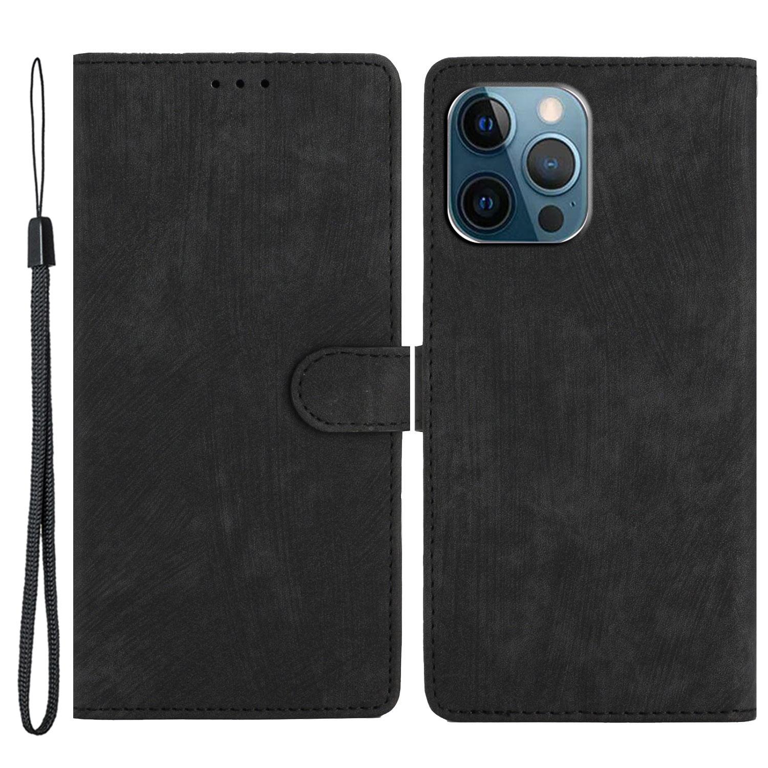 

For iPhone 16 Pro Max Case Card Holder Shockproof PU Leather Phone Cover Black