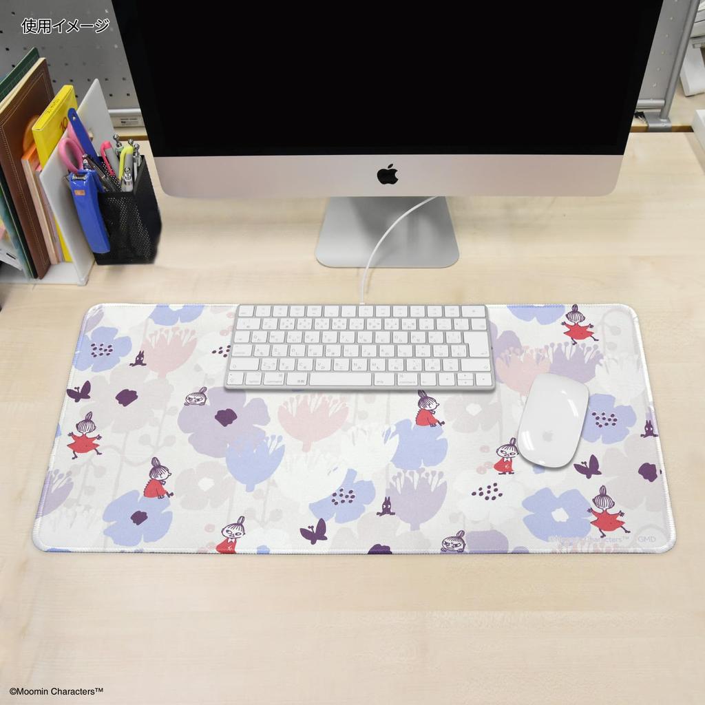 Gourmandise Moomin Desk Mat Little My and Floral Pattern 1 - - MMN-227B