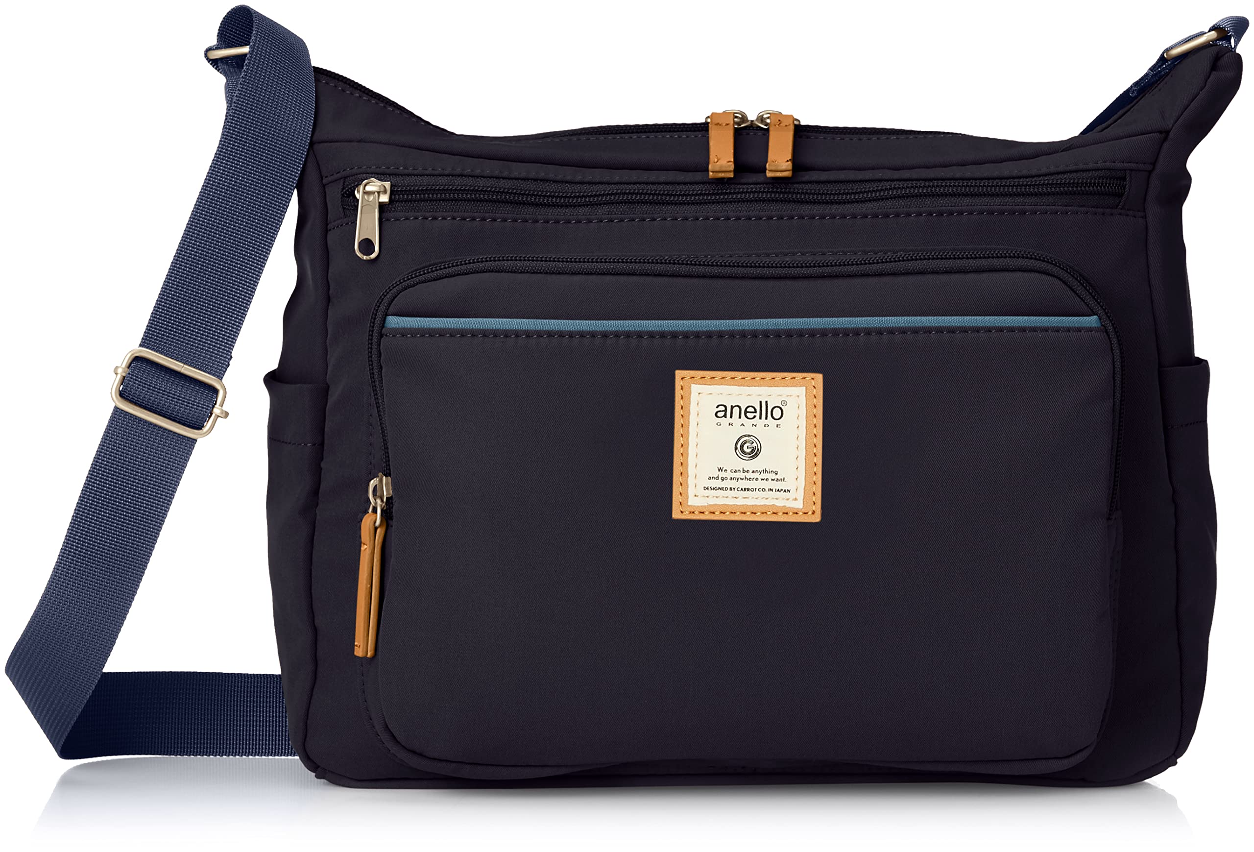 

Anello Grande Cinnamon Shoulder Bag, A4 Size, 10 Pockets, GTM0334, Navy