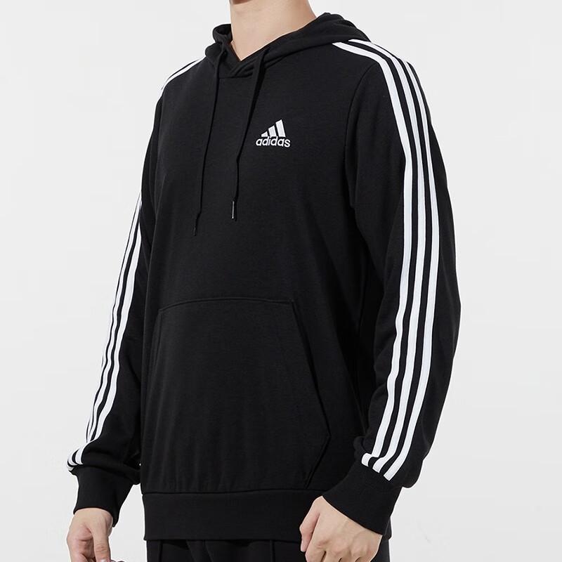 Adidas Sports Casual Pullover Sweatshirt Men Tops Black GK9062