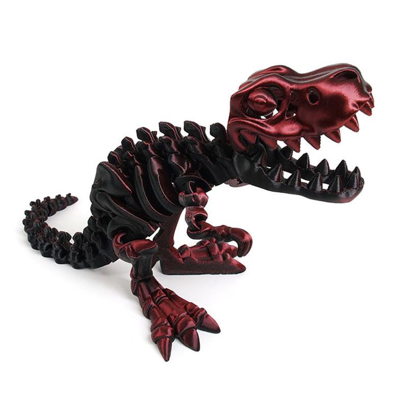 3D-gedrucktes Drachen-Set Bastelmodell Fidget Toy Drehbarer Tyrannosaurus Rex Skelett Dinosaurier Dekoration Geschenk für Kindergeburtstage