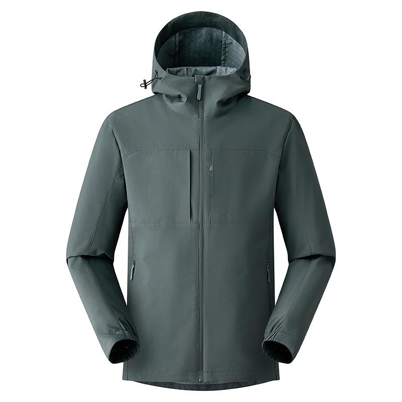 Lightweight Waterproof Hooded Shell Jacket for Couples - Trendy Outdoor Mountaineering Wear