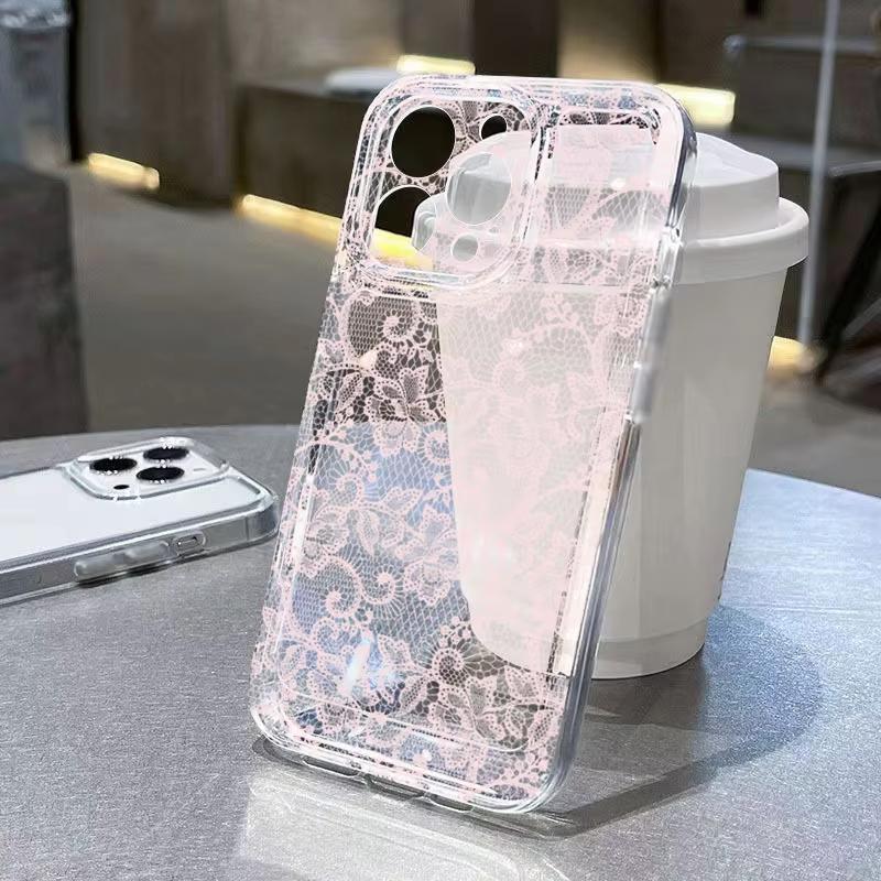 

Белый и розовый чехол для телефона с цветочным узором и кружевом для Samsung Galaxy S21 S22 S23 S24 S25 Ultra Plus FE Note 20 Прозрачный чехол S23 5G