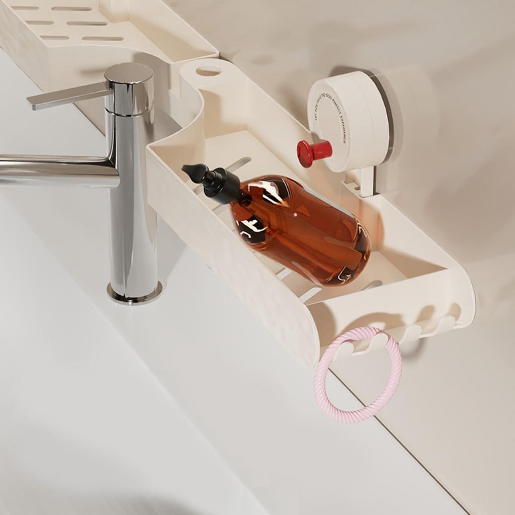 Badezimmer Duschablage mit starkem Saugnapf Badezimmerregal Kein Bohren erforderlich Mehrzweck-Saugnapfregal zur Aufbewahrung