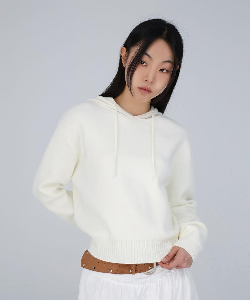 CHICKS Caden Hooded Knit Ivory