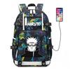 Schoolbag Male Whirlpool Naruto Akira Kaleidoscope Backpack Female High School Junior High School Student Luminous Backpack Big