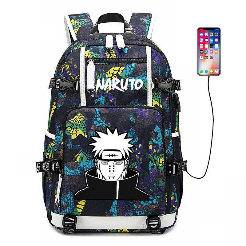 Schoolbag Male Whirlpool Naruto Akira Kaleidoscope Backpack Female High School Junior High School Student Luminous Backpack Big