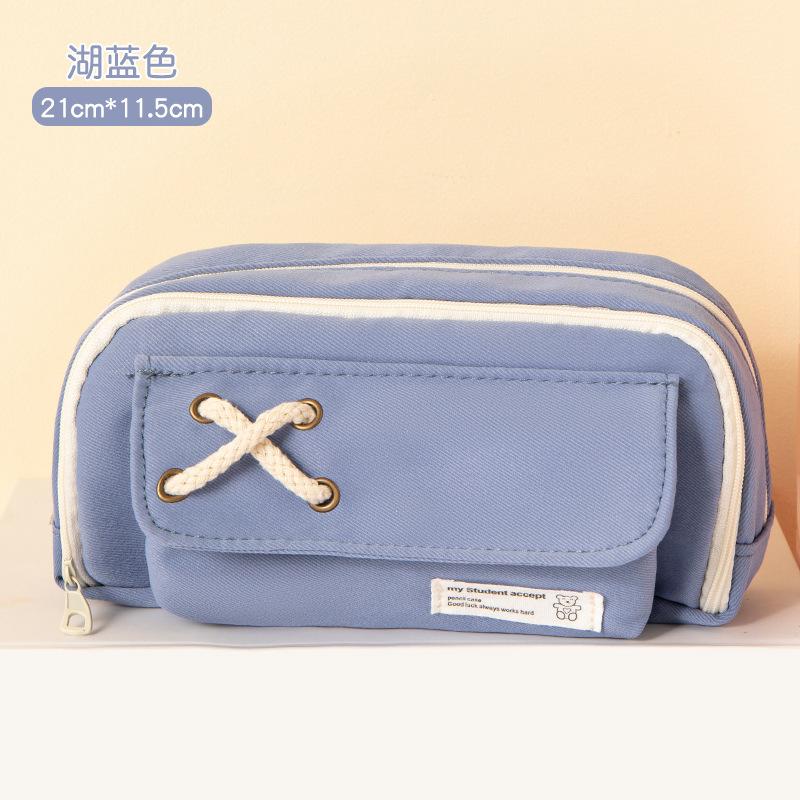 

Пеньковый веревочный пенал, красивый, простой мужской канцелярский, для учениц средней школы, старшеклассников, пенал большой вместимости,