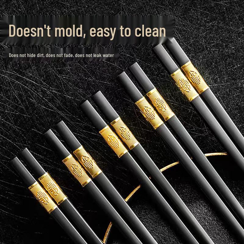 LISM Premium Alloy Chopsticks - 10 Pairs