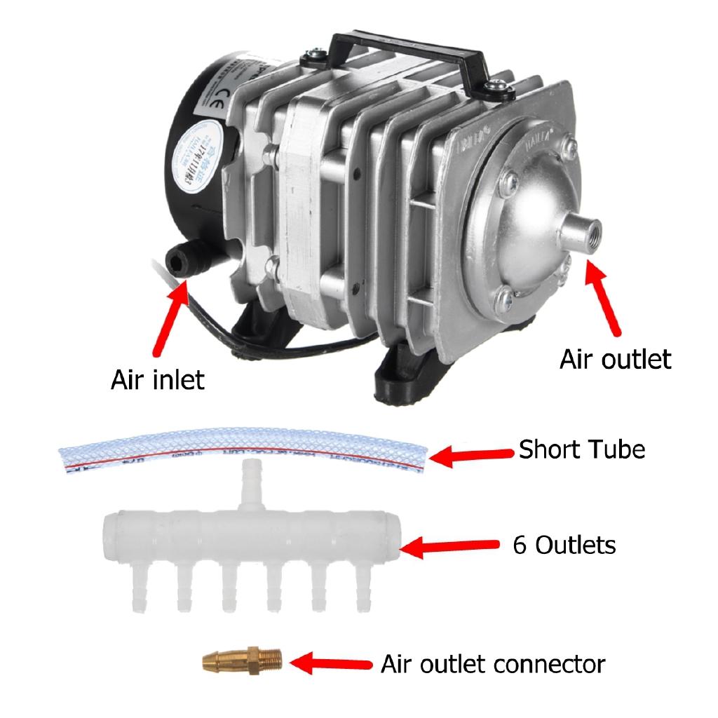 220V 70L/min 45W Hydroponic Air Aerator Pump Electromagnetic Air Compressor Pump Aquarium Fish Pond Compressor
