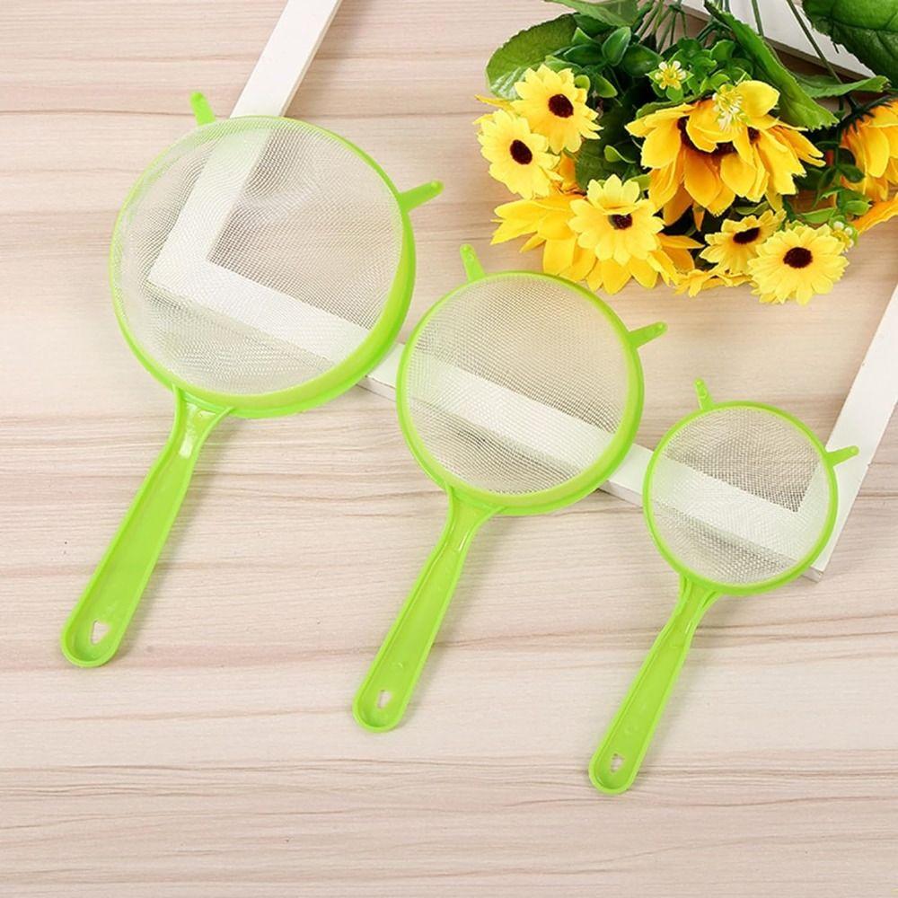 Lightweight Food Sieve Hanging Hole Design Durable Filter New Mesh Scoop Strainer  for Home Kitchen